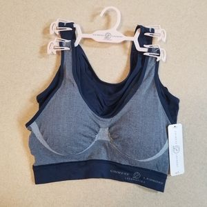 Chinese Laundry 2pk Padded Navy Sports Bras